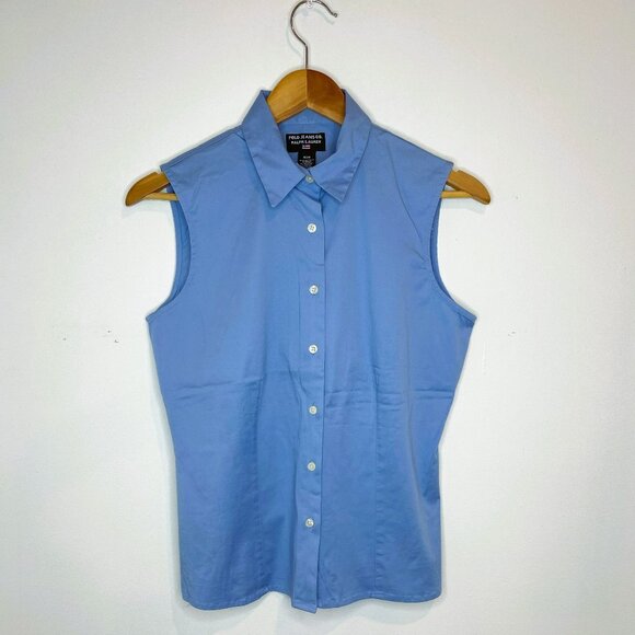 Polo Jeans - Ralph Lauren - Collared, Sleeveless Top, Light Blue, Size M - Picture 1 of 6